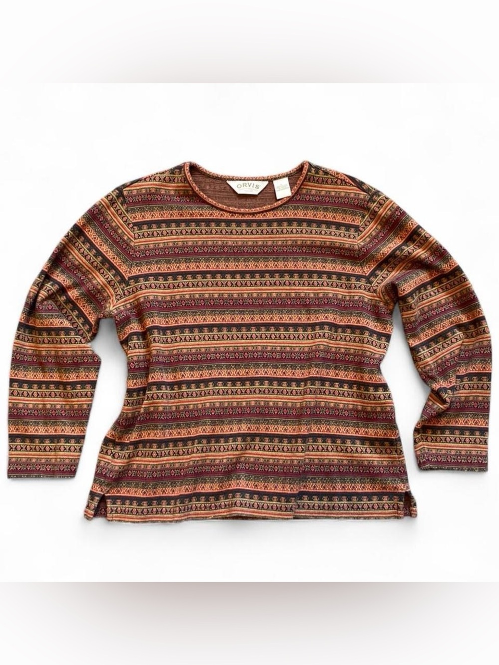 Orvis Multicolor Striped Crewneck Top